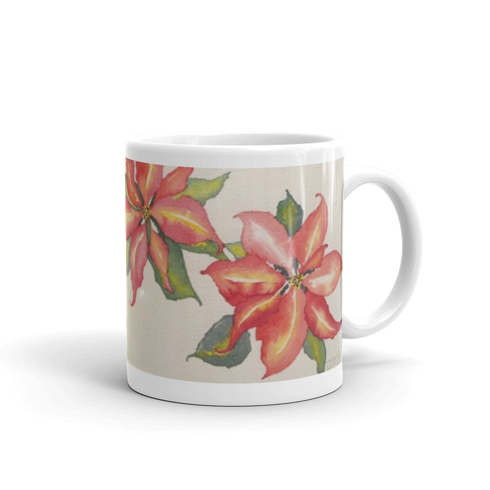 Poinsettias - joylaceyart  Original Art on your mug