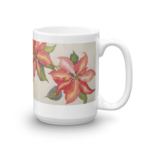 Poinsettias - joylaceyart  Original Art on your mug