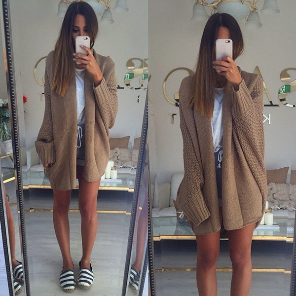 BOHO oversize batwing sleeve long cardigan