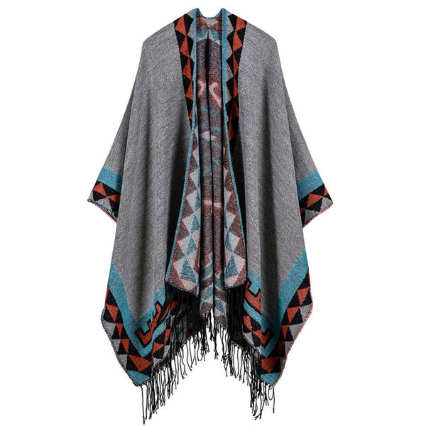 Knitted Cardigan Poncho